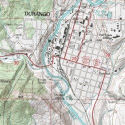 map durango silverton railroad narrow gauge topographic mytopo colorado