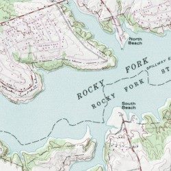 rocky fork lake map Rocky Fork Lake Highland County Ohio Reservoir Rainsboro Usgs rocky fork lake map